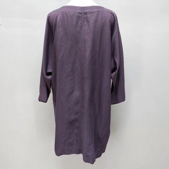Wilfred Tunic Dress Women's XS Purple Viscose Boatneck Oversized Quiet Luxury - Picture 3 of 8